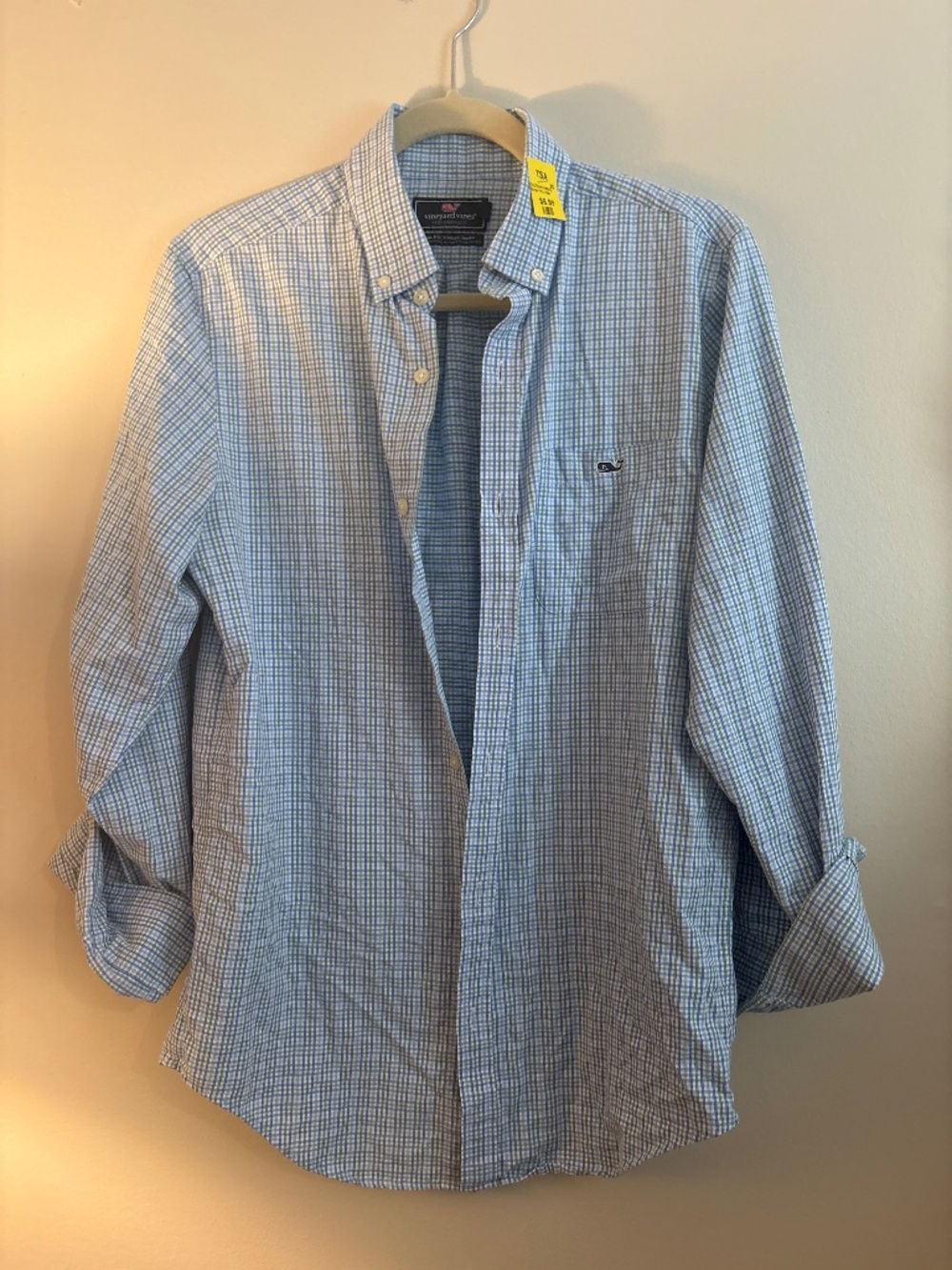 Vineyard vines plaid button up dress shirt men’s small